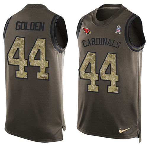 Nike Cardinals #44 Markus Golden Green Men's Stitched NFL Limited Salute To Service Tank Top Jersey - Click Image to Close